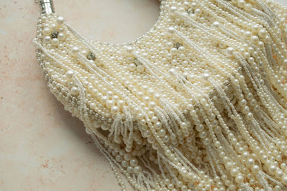 PRE-ORDER - Pearl Moon and Tassels Handbag