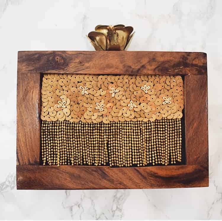 PRE-ORDER - Kolkata Wooden Clutch