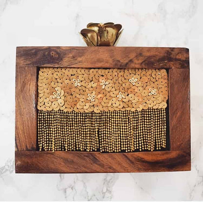 PRE-ORDER - Kolkata Wooden Clutch