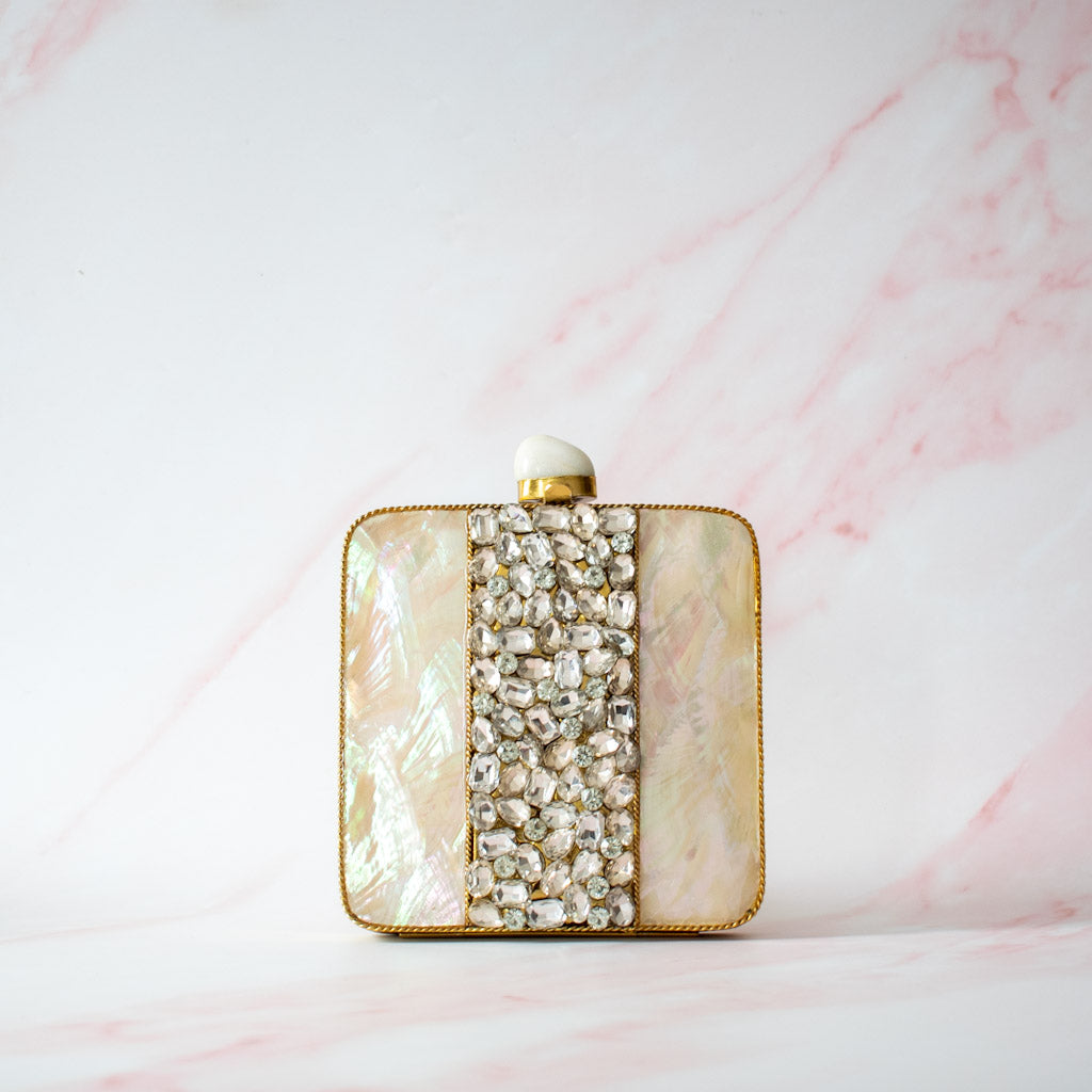PRE-ORDER - Celeste Mother of Pearl Clutch