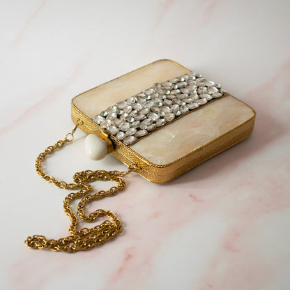 PRE-ORDER - Celeste Mother of Pearl Clutch