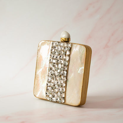 PRE-ORDER - Celeste Mother of Pearl Clutch
