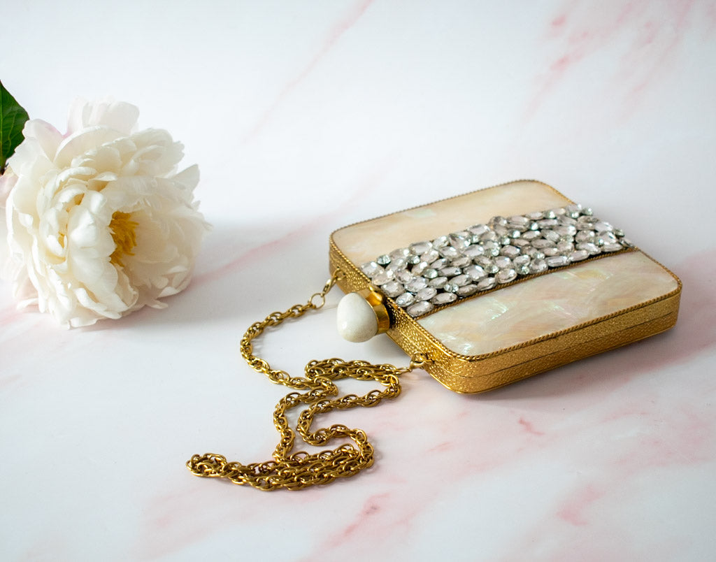 PRE-ORDER - Celeste Mother of Pearl Clutch