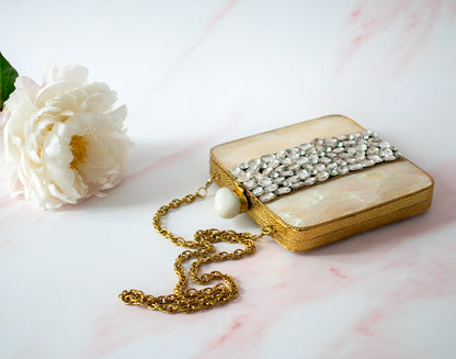 PRE-ORDER - Celeste Mother of Pearl Clutch
