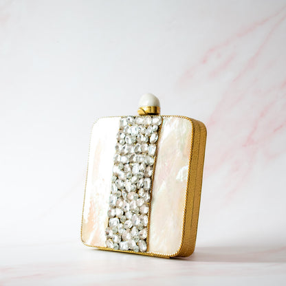 PRE-ORDER - Celeste Mother of Pearl Clutch