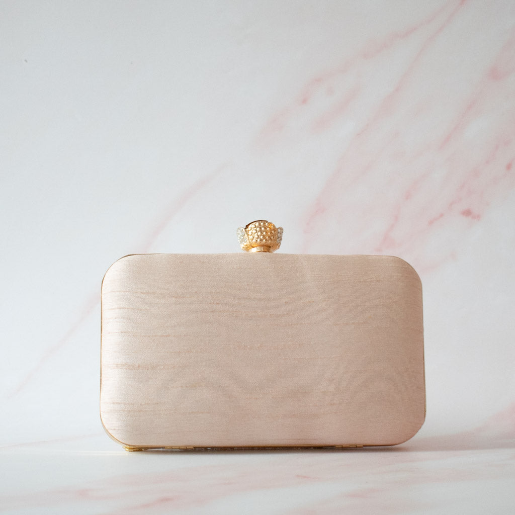 PRE-ORDER - MEENA (Nude Pink Silk) - Rose Clasp