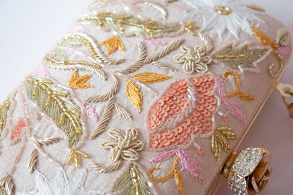 PRE-ORDER - MEENA (Nude Pink Silk) - Rose Clasp