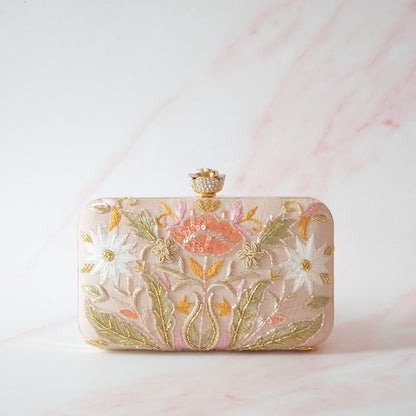 PRE-ORDER - MEENA (Nude Pink Silk) - Rose Clasp