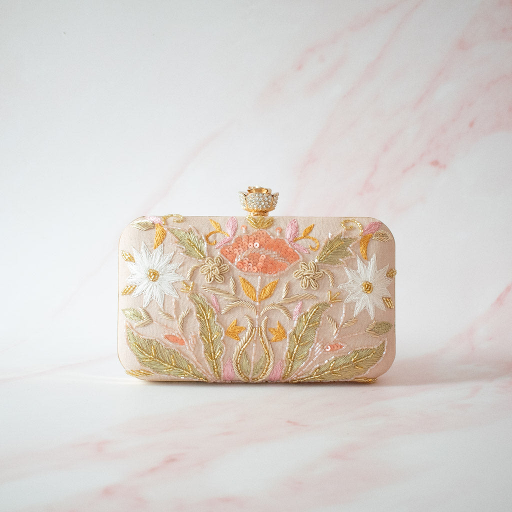 PRE-ORDER - MEENA (Nude Pink Silk) - Rose Clasp