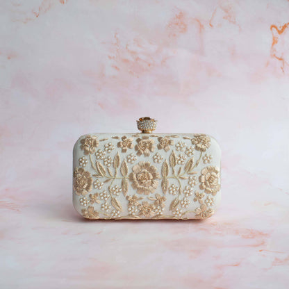 PRE-ORDER - 2 in 1 Asha Lana Clutch (Cream)