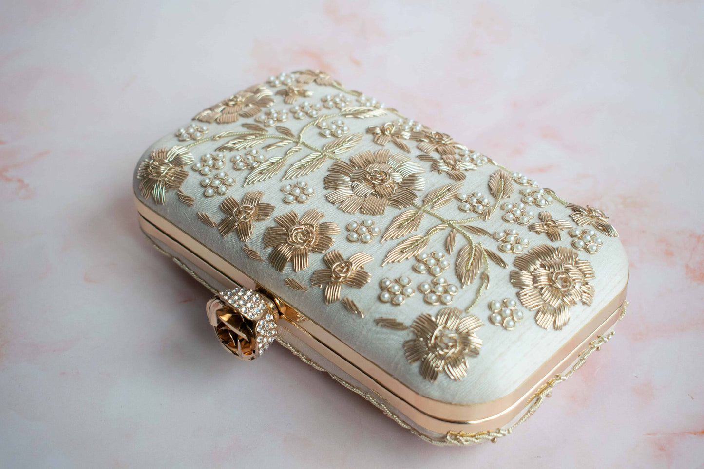 PRE-ORDER - 2 in 1 Asha Lana Clutch (Cream)