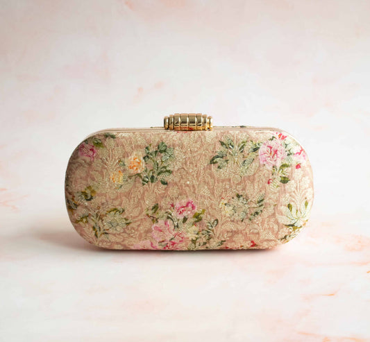 PRE-ORDER - Amelia Oval Clutch (Nude Pink)