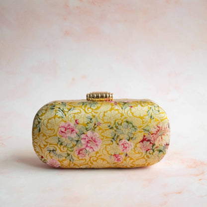 PRE-ORDER - Amelia Oval Clutch (Yellow)