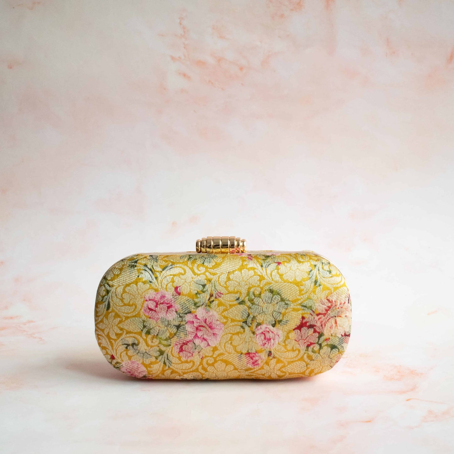 PRE-ORDER - Amelia Oval Clutch (Yellow)