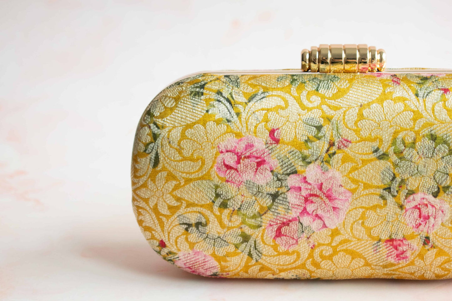 PRE-ORDER - Amelia Oval Clutch (Yellow)