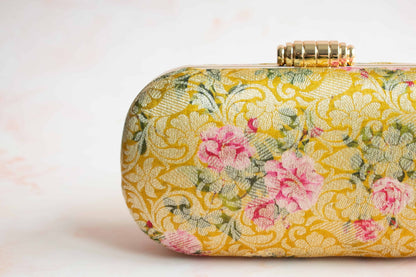 PRE-ORDER - Amelia Oval Clutch (Yellow)