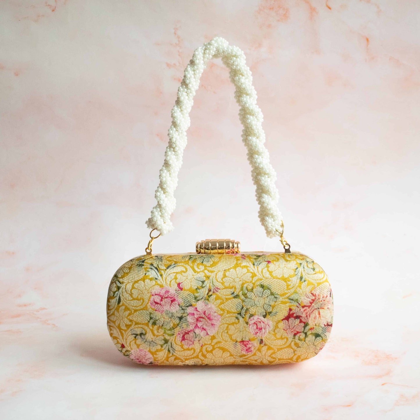 PRE-ORDER - Amelia Oval Clutch (Yellow)