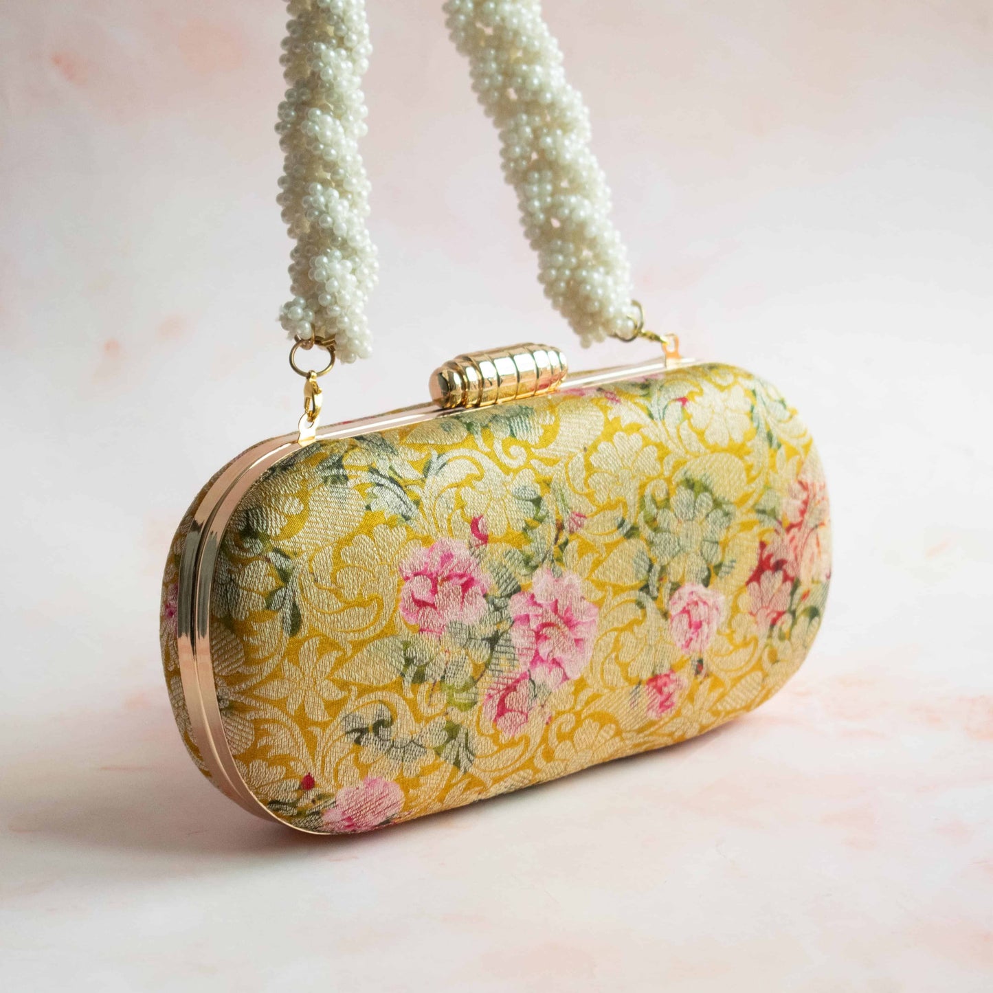 PRE-ORDER - Amelia Oval Clutch (Yellow)