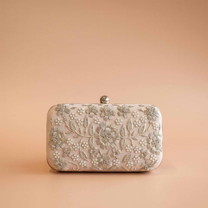 PRE-ORDER - ASHA (Nude Pink with Silver Embroidery)