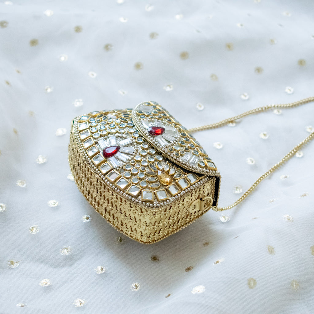 Ishika Mini Kundan Clutch