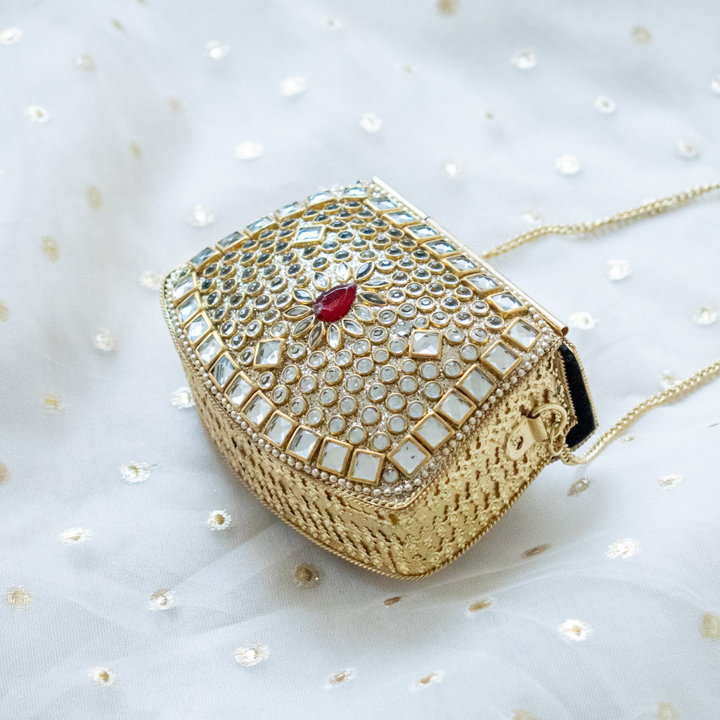 Ishika Mini Kundan Clutch