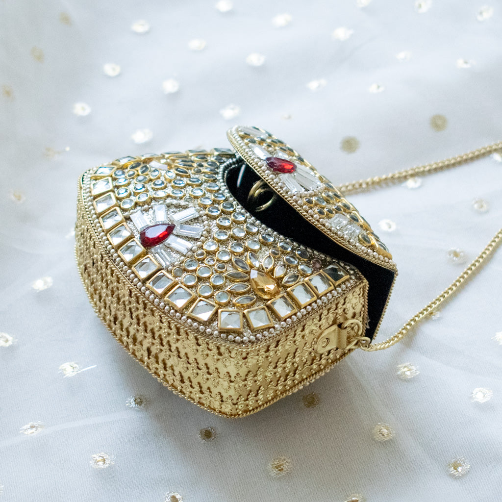 Ishika Mini Kundan Clutch