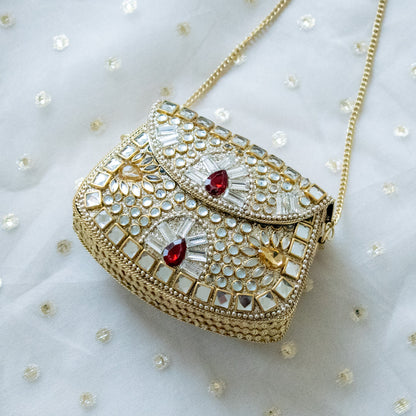 Ishika Mini Kundan Clutch
