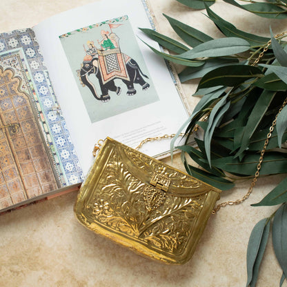 PRE-ORDER - Amira - Gold Brass Clutch