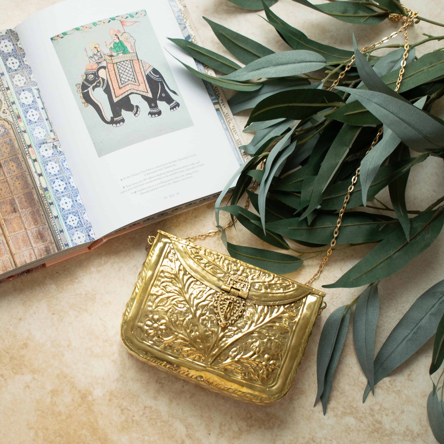 PRE-ORDER - Amira - Gold Brass Clutch