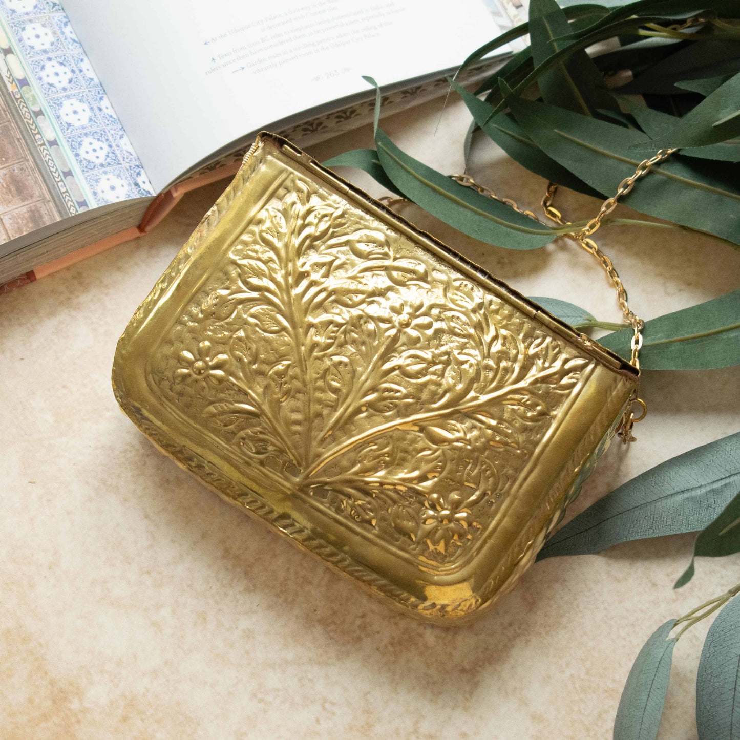 PRE-ORDER - Amira - Gold Brass Clutch
