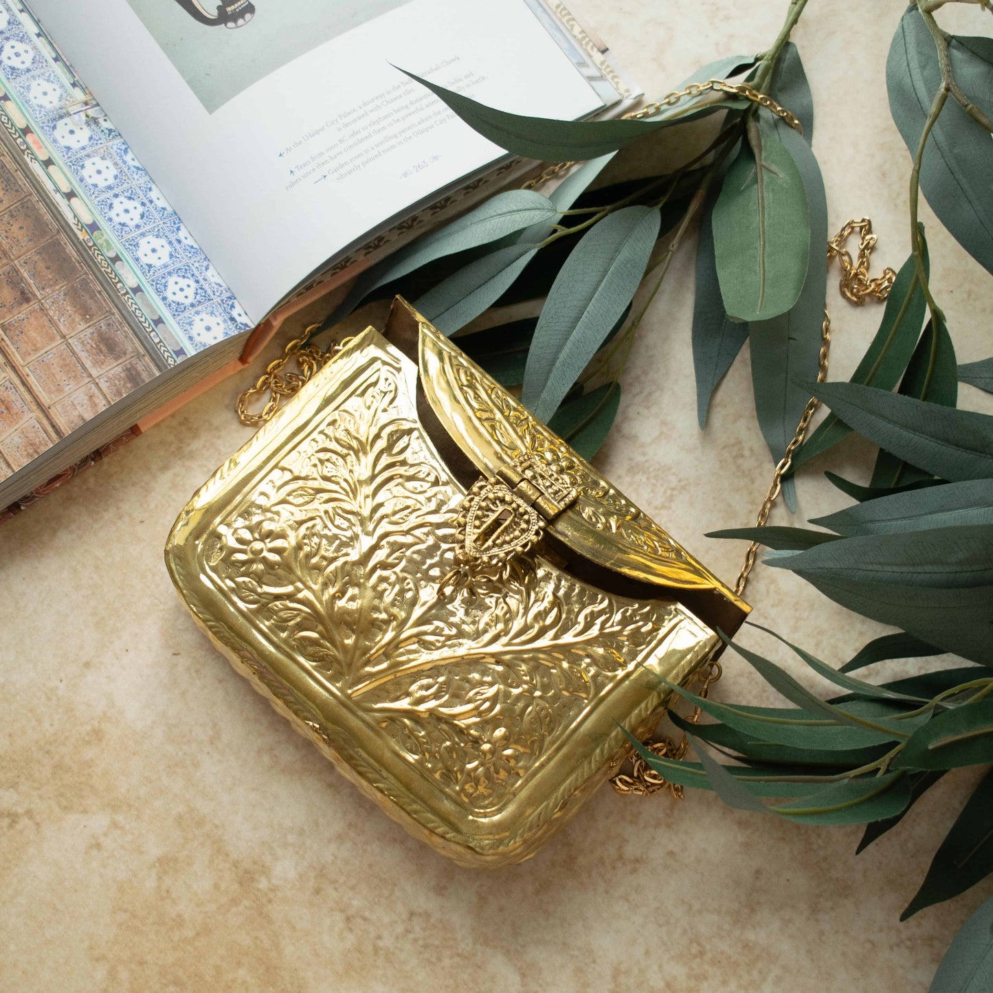PRE-ORDER - Amira - Gold Brass Clutch
