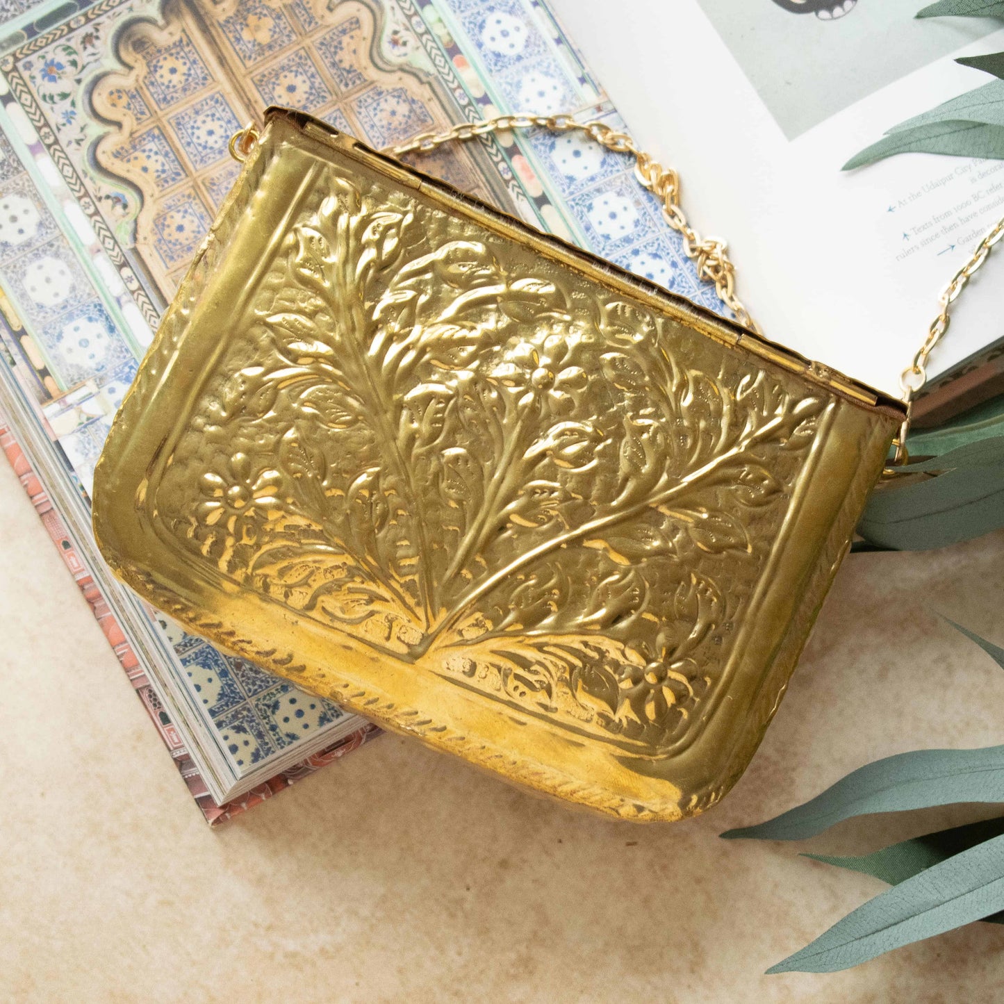 PRE-ORDER - Amira - Gold Brass Clutch