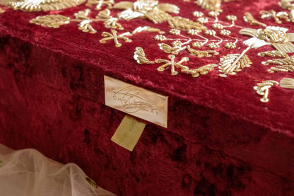PRE-ORDER - Anaya Trousseau Box (Maroon Velvet)