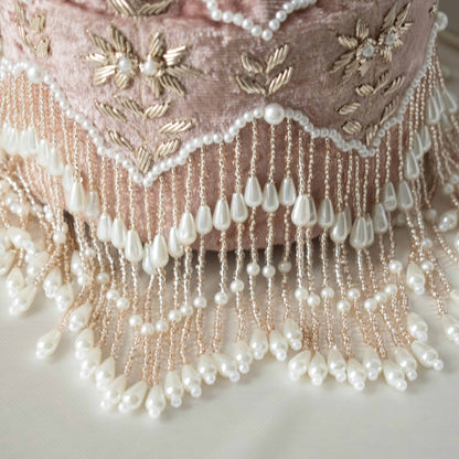 PRE-ORDER - Ela Potli Bag (Dusky Pink Velvet)