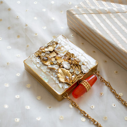 Valentina Mother of Pearl Clutch