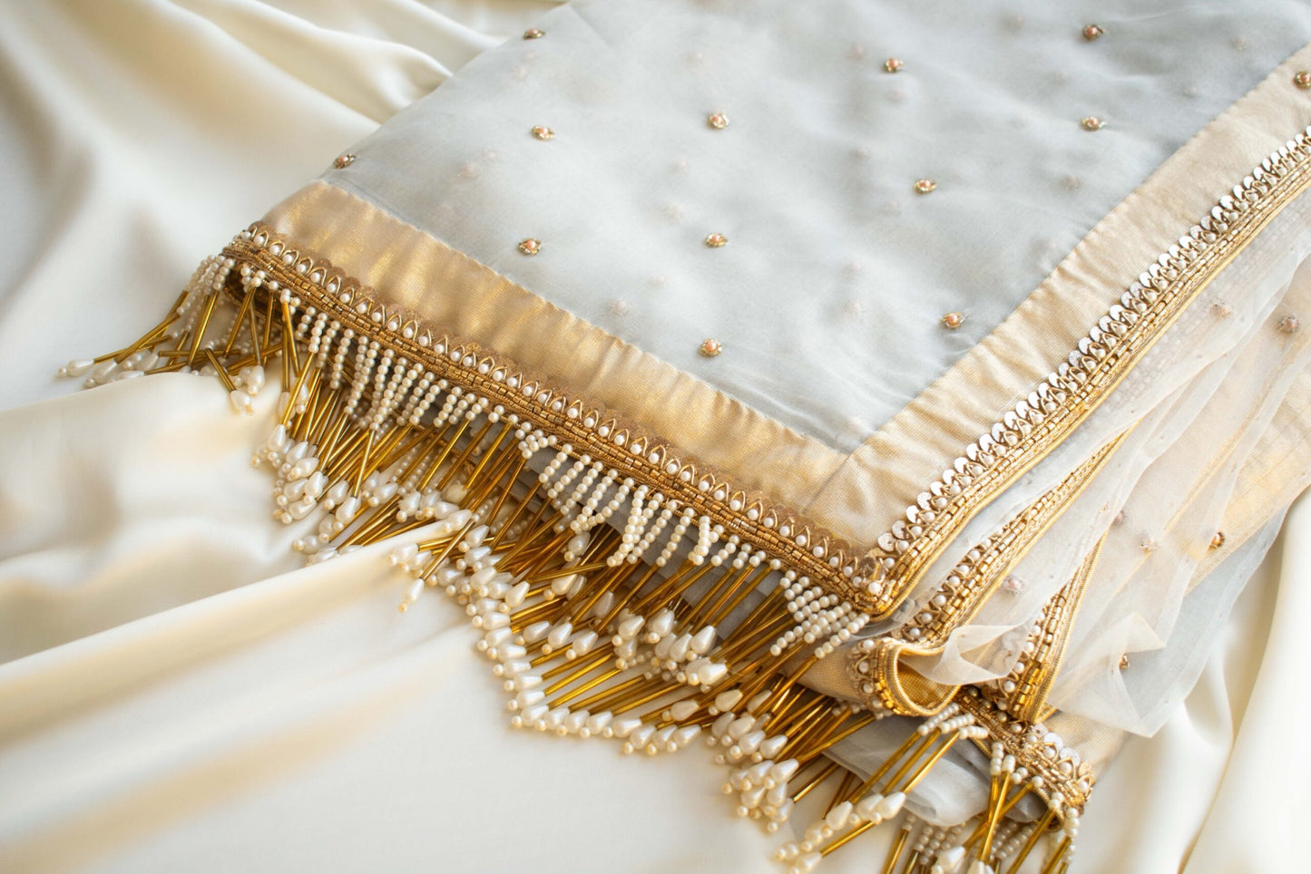 Amelia Organza Saree (Powder Blue)