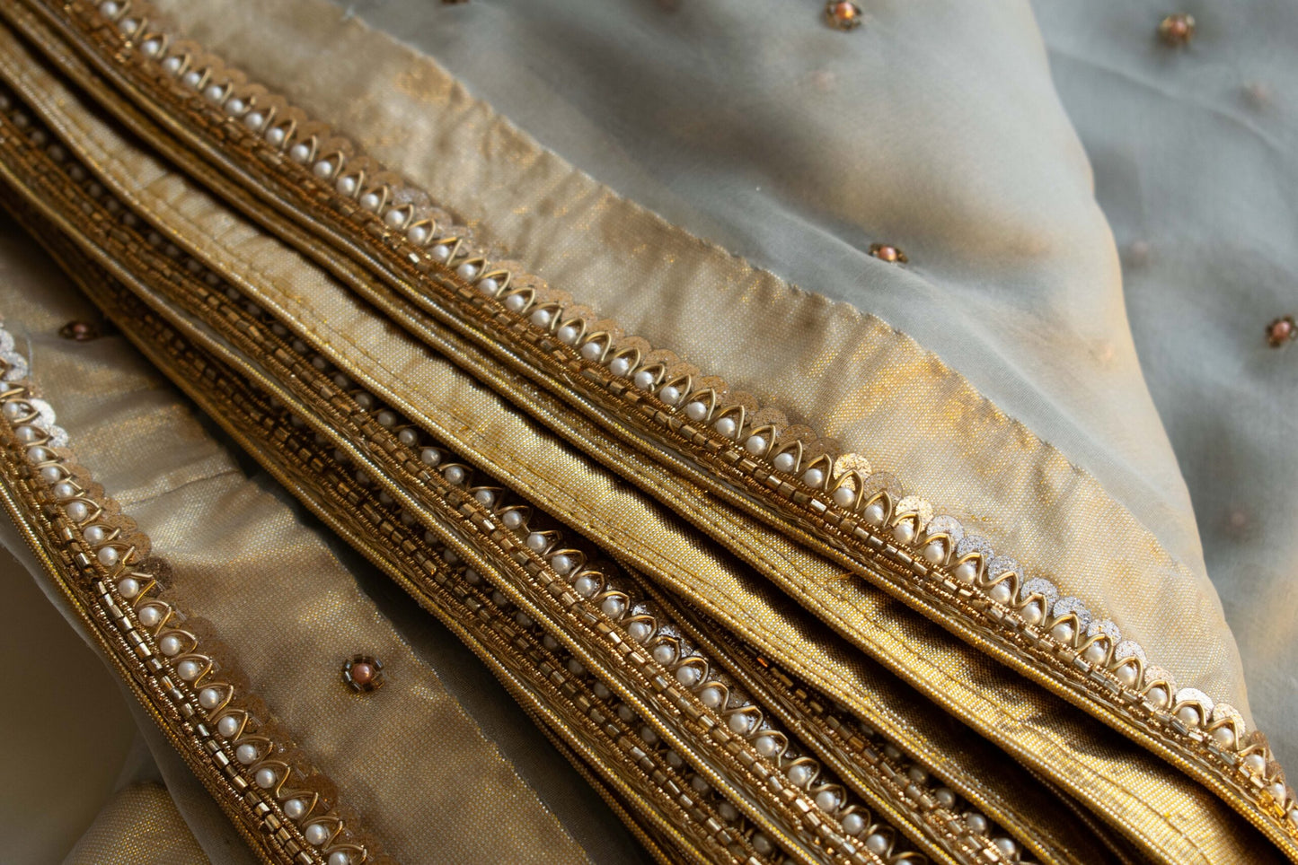 Amelia Organza Saree (Powder Blue)