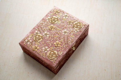 PRE-ORDER - Anaya Trousseau Box (Dusky Pink Velvet)
