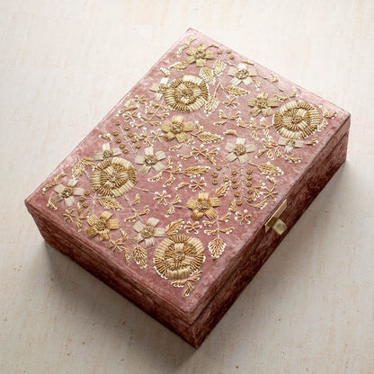 PRE-ORDER - Anaya Trousseau Box (Dusky Pink Velvet)