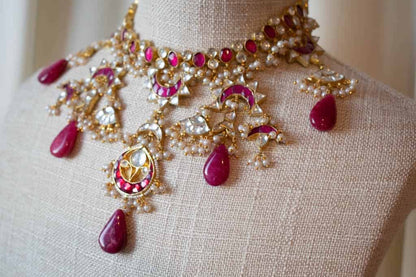 PRE-ORDER - Magenta Kundan Set