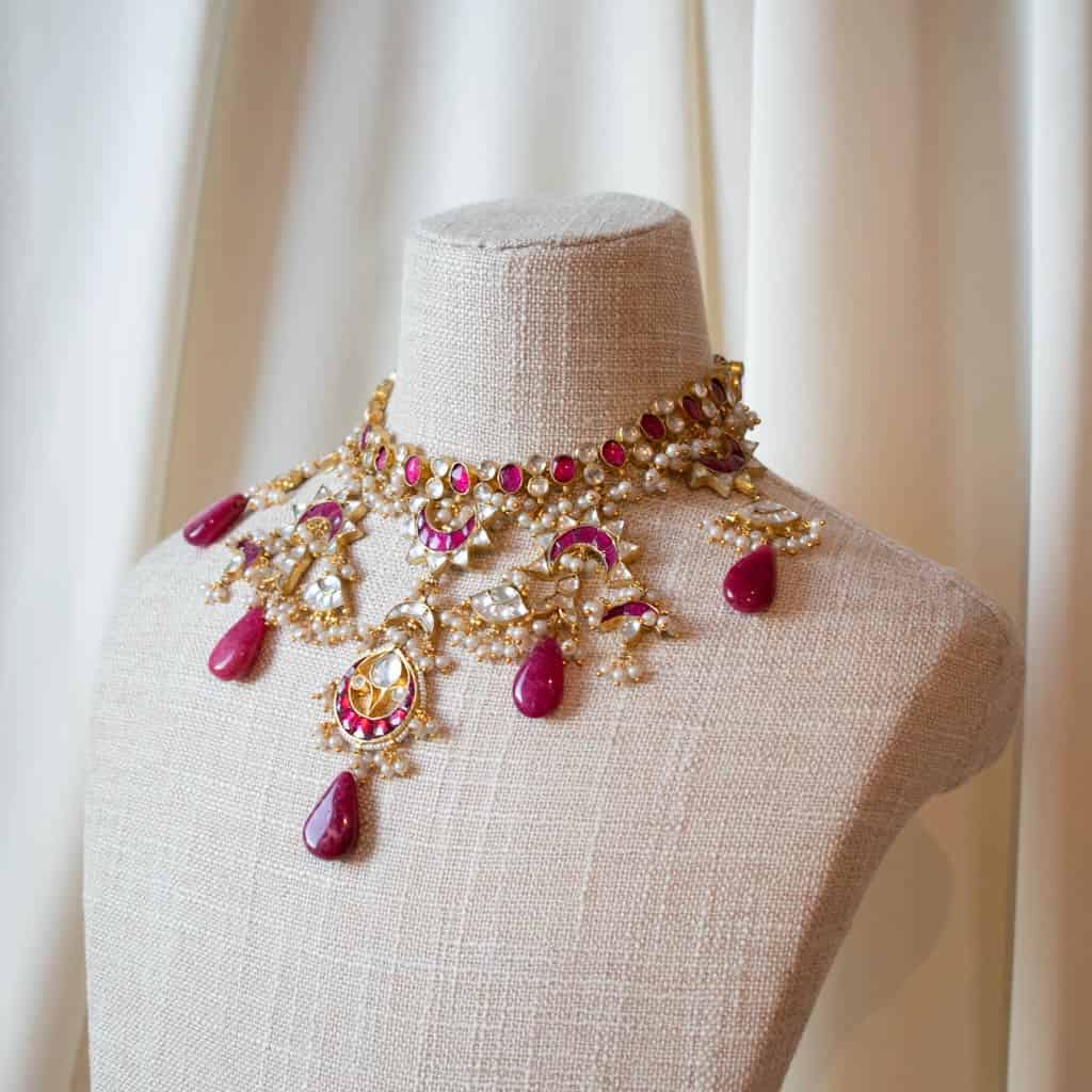 PRE-ORDER - Magenta Kundan Set