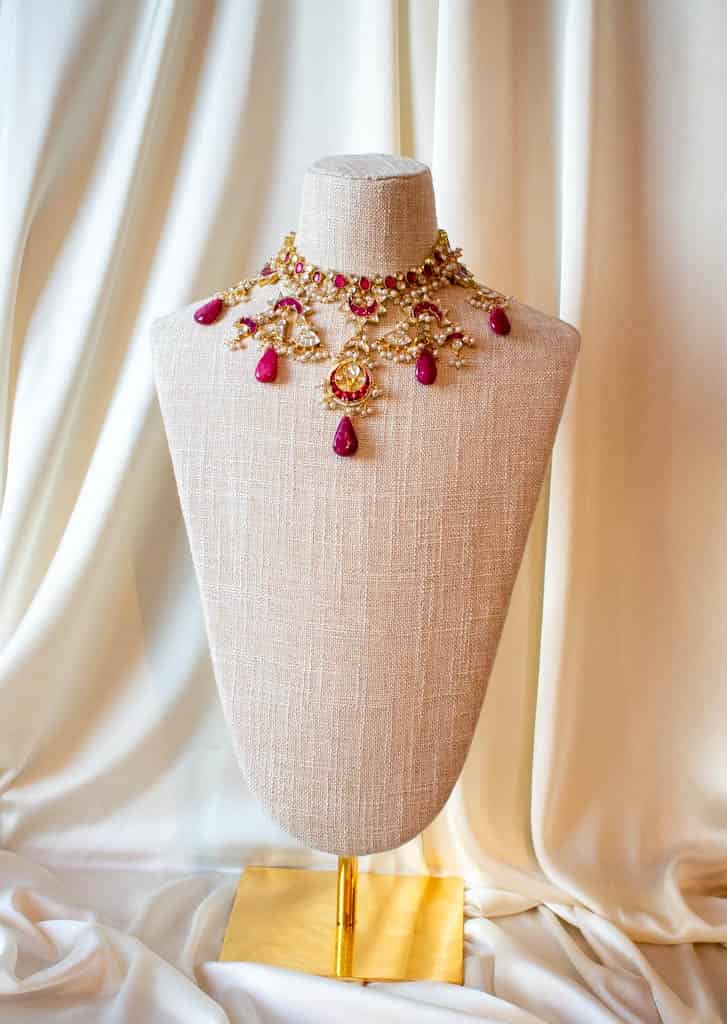 PRE-ORDER - Magenta Kundan Set