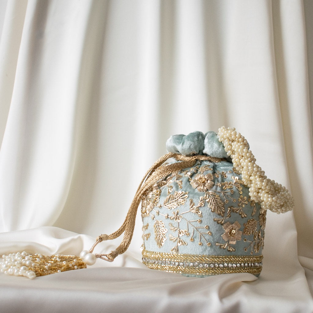 PRE-ORDER - Anaya Potli Bag (Mint Velvet)