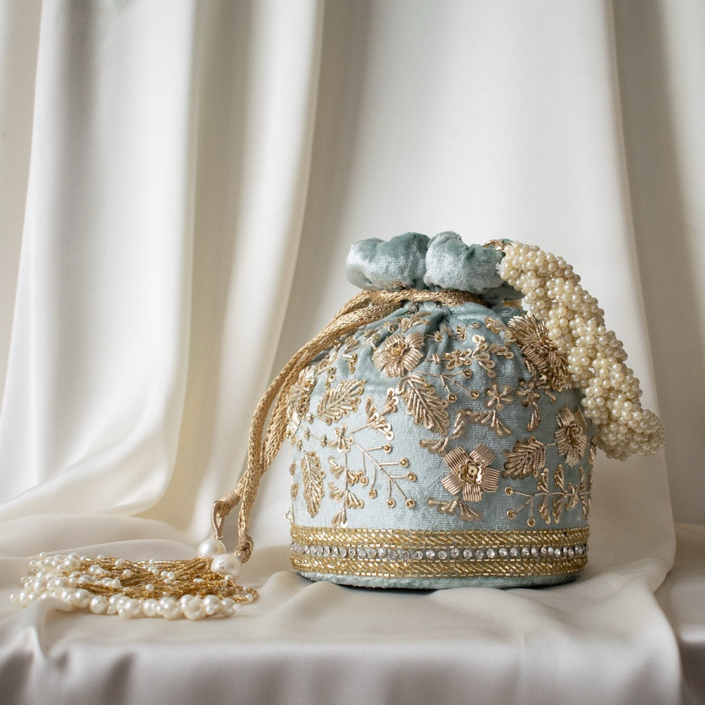 PRE-ORDER - Anaya Potli Bag (Mint Velvet)