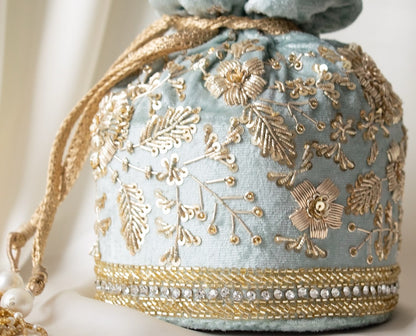 PRE-ORDER - Anaya Potli Bag (Mint Velvet)