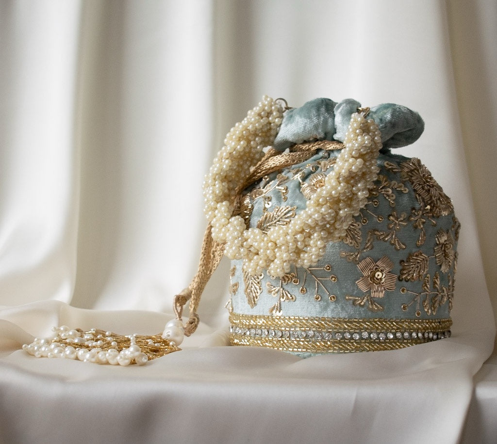 PRE-ORDER - Anaya Potli Bag (Mint Velvet)