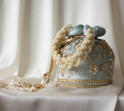 PRE-ORDER - Anaya Potli Bag (Mint Velvet)