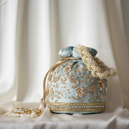 PRE-ORDER - Anaya Potli Bag (Mint Velvet)
