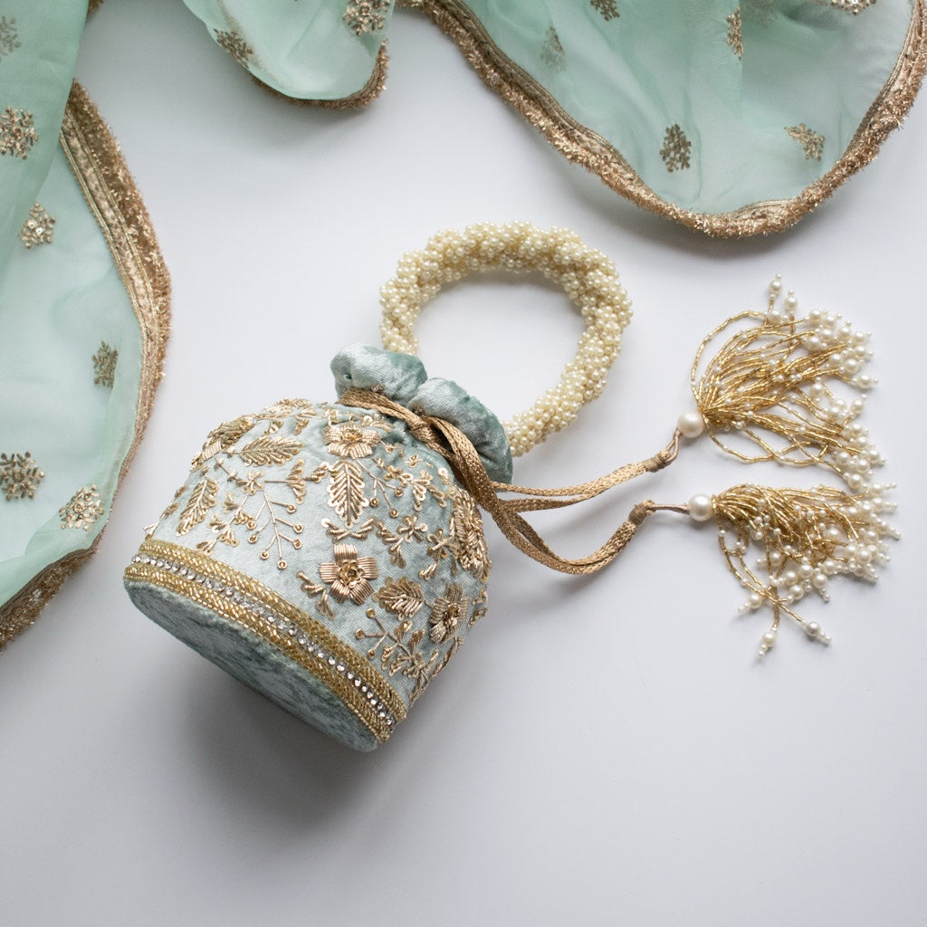 PRE-ORDER - Anaya Potli Bag (Mint Velvet)