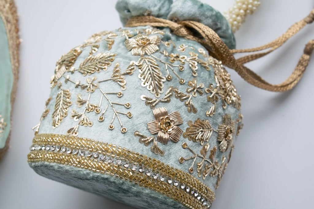 PRE-ORDER - Anaya Potli Bag (Mint Velvet)